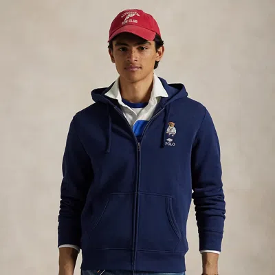 Polo Ralph Lauren Polo Bear Fleece Full-zip Hoodie In Newport Navy Heritage