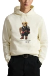 Polo Ralph Lauren Polo Bear Fleece Graphic Hoodie In Neutral