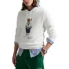 Polo Ralph Lauren Polo Bear Fleece Graphic Hoodie In Sp25 White Hrtg Icons Bear