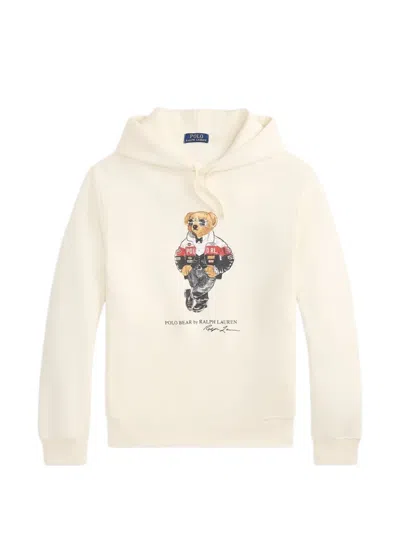 Polo Ralph Lauren Polo Bear Fleece Hoodie In Animal Print