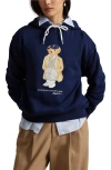 Polo Ralph Lauren Brushed Cotton Blend Sweatshirt With Iconic Polo Bear In Blue