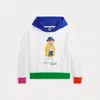 Polo Ralph Lauren Polo Bear Fleece Hoodie In Paper White