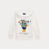 Polo Ralph Lauren Polo Bear Fleece Hoodie In Paper White