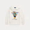 Polo Ralph Lauren Polo Bear Fleece Hoodie In Paper White