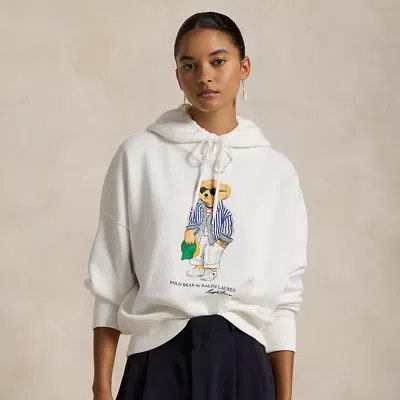 Polo Ralph Lauren Polo Bear Fleece Hoodie In White