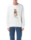 Polo Ralph Lauren Felpa In Misto Cotone Bianco  Uomo In White