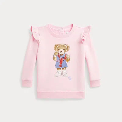 Polo Ralph Lauren Babies' Polo Bear Fleece Sweatshirt In Bath Pink