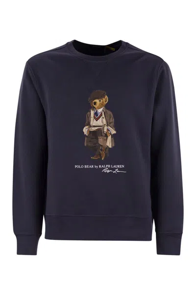 Polo Ralph Lauren Polo Bear Fleece Sweatshirt In Blue