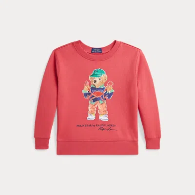 Polo Ralph Lauren Kids' Polo Bear Fleece Sweatshirt In Nantucket Red Bear