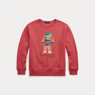 Polo Ralph Lauren Kids' Polo Bear Fleece Sweatshirt In Nantucket Red Bear