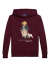 Polo Ralph Lauren Polo Bear Graphic Fleece Hoodie In Red