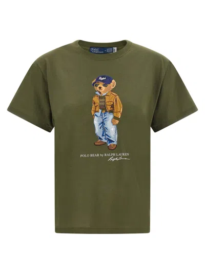 Polo Ralph Lauren Polo Bear Graphic T-shirt In Olive