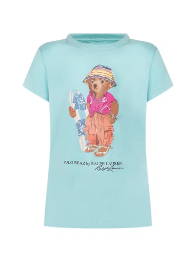 Polo Ralph Lauren Kids' Polo Bear Graphic-print T-shirt In Blue