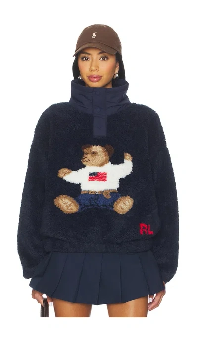 POLO RALPH LAUREN POLO BEAR HIGH PILE FLEECE MOCKNECK