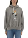 Polo Ralph Lauren Relaxed Fit Knit Sweatshirt With Playful Bear Graphic In Gray