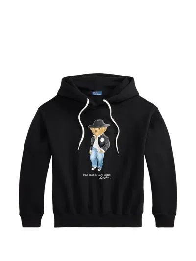 Polo Ralph Lauren Polo Bear Hoodie In Black