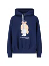 Polo Ralph Lauren Brushed Cotton Blend Sweatshirt With Iconic Polo Bear In Blue
