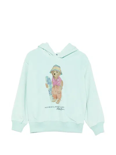 Polo Ralph Lauren Kids' Polo Bear Hoodie In Green