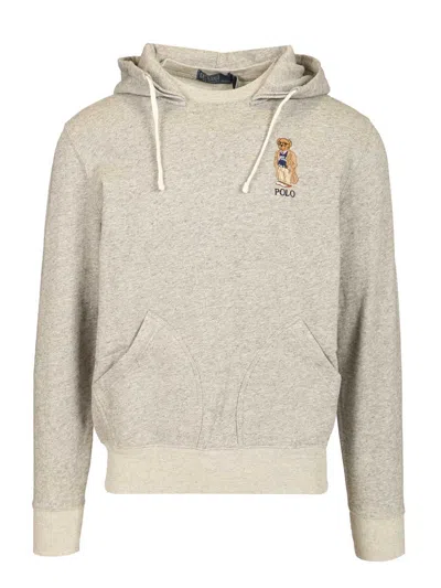 Polo Ralph Lauren Polo Bear Hoodie Sweatshirts Grey In Neutral