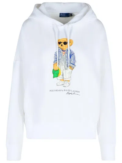 Polo Ralph Lauren White Polo Bear Hoodie