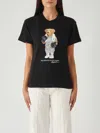 Polo Ralph Lauren Polo Bear In Jersey Di Cotone T-shirt In Black