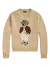 Polo Ralph Lauren Beige Cotton Polo Bear Jumper In Neutral
