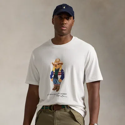 Polo Ralph Lauren Polo Bear Jersey T-shirt In Hol 22 White Sun Valley B