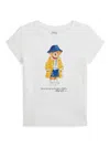 Polo Ralph Lauren Polo Bear Cotton Jersey Tee In Weiss