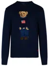 Polo Ralph Lauren Cotton Coolmax Novelty Bear Sweater Refined Navy In Bearnavy