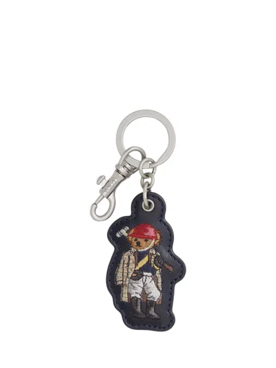 Polo Ralph Lauren Polo Bear Keychain In Blue