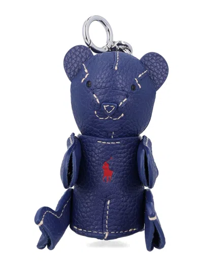 Polo Ralph Lauren Polo Bear Leather Charm In Blue