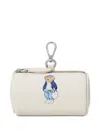 Polo Ralph Lauren Polo Bear Leather Coin Pouch In White