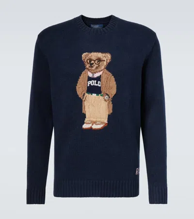 POLO RALPH LAUREN POLO BEAR LINEN AND COTTON SWEATER