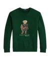 Polo Ralph Lauren Polo Bear Fleece Crew Neck Sweatshirt Clothing In Burgundy