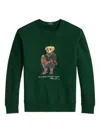 Polo Ralph Lauren Polo Bear Fleece Crew Neck Sweatshirt Clothing In Green