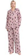 Polo Ralph Lauren Bear Woven Pajama Set In Snowfall Bear Print