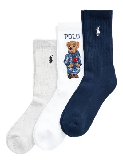 Polo Ralph Lauren Polo Bear-motif Socks (pack Of Three)