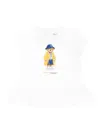 Polo Ralph Lauren White T-shirt For Baby Girl With Polo Bear In White