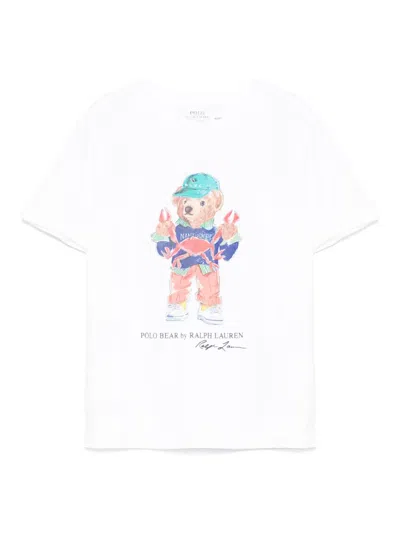 Polo Ralph Lauren Kids' Polo Bear-motif T-shirt In White