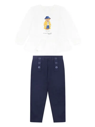 POLO RALPH LAUREN POLO BEAR-MOTIF TROUSER SET