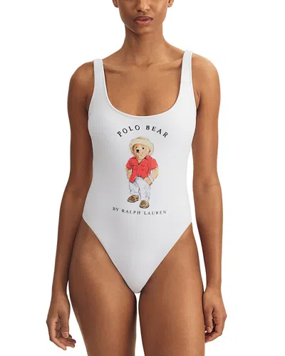 Polo Ralph Lauren Casual Teddy Bear Terry Finish One-piece In White