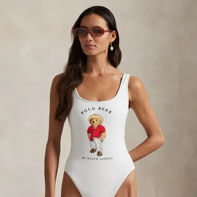 Polo Ralph Lauren Casual Teddy Bear Terry Finish One-piece In White