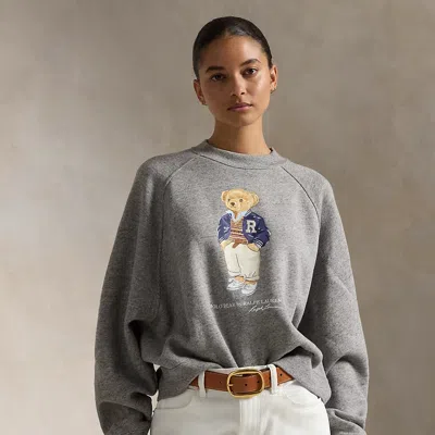 Polo Ralph Lauren Polo Bear Cotton-blend Jersey Sweatshirt In Grey