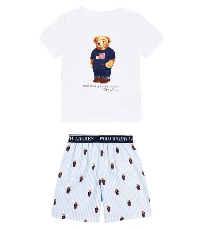 Polo Ralph Lauren Kids' Polo Bear Pajamas In Multicoloured