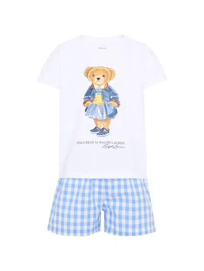 Polo Ralph Lauren Kids' Polo Bear Pajamas In White