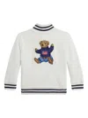 Polo Ralph Lauren Polo Bear-patch Bomber Jacket In White