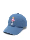 Polo Ralph Lauren Blue Twill Polo Bear Cap In Blue