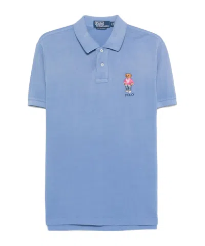 POLO RALPH LAUREN POLO RALPH LAUREN POLO BEAR-PATCH SHORT SLEEVED POLO SHIRT
