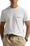 Polo Ralph Lauren White Classic Fit Polo Bear Jersey T-shirt In White Varsity Bear
