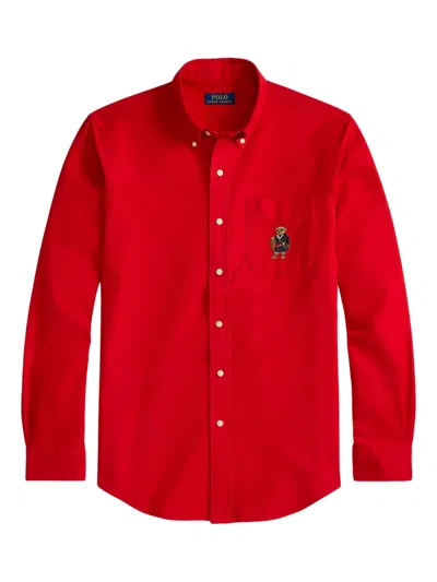 Polo Ralph Lauren Polo Bear Pocket Shirt In Red